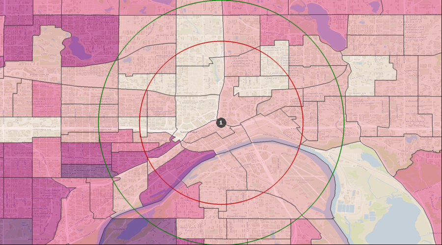 St. Paul, Minnesota - Lifestyle Behaviors – Household Entertainment/Recreation Average Expenditure